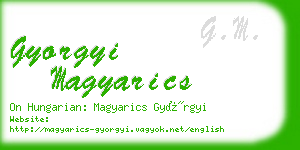 gyorgyi magyarics business card